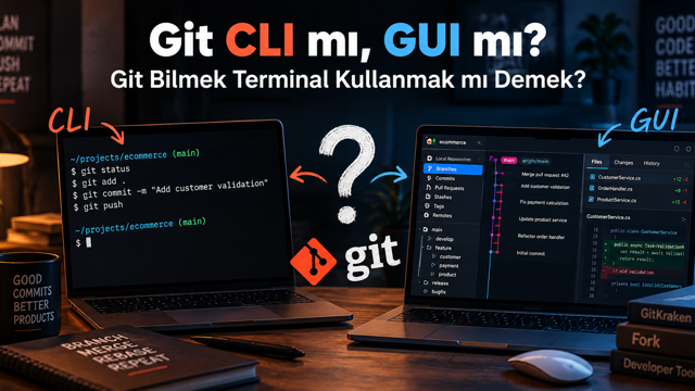 Git CLI mı, GUI mı? Git Bilmek Terminal Kullanmak mı Demek?